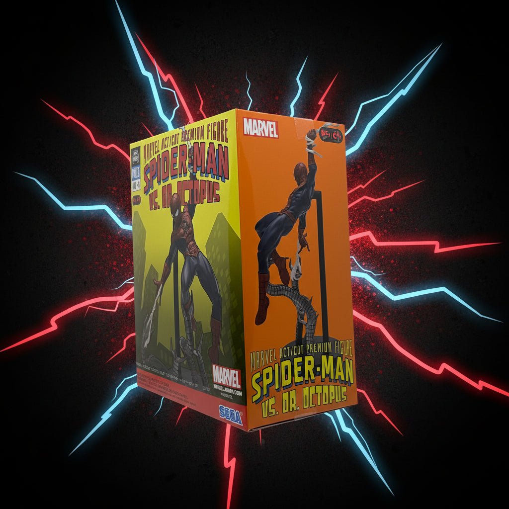 Action Figure Spider-Man vs Doctor Octopus – Marvel Comics ACT/CUT Premium Figure SEGA – Original do Japão - Shoppingnetjapan