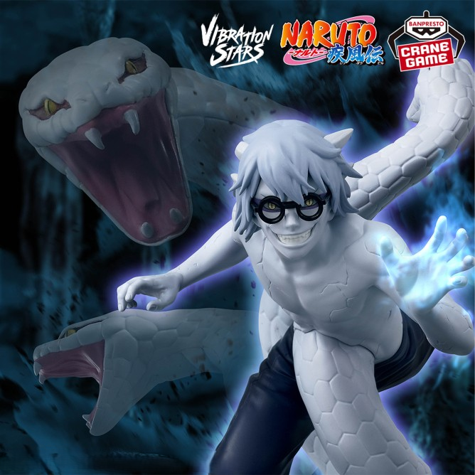 Action Figure Kabuto Yakushi (Modo Sábio) – Naruto Shippuden VIBRATION STARS Banpresto – Original do Japão