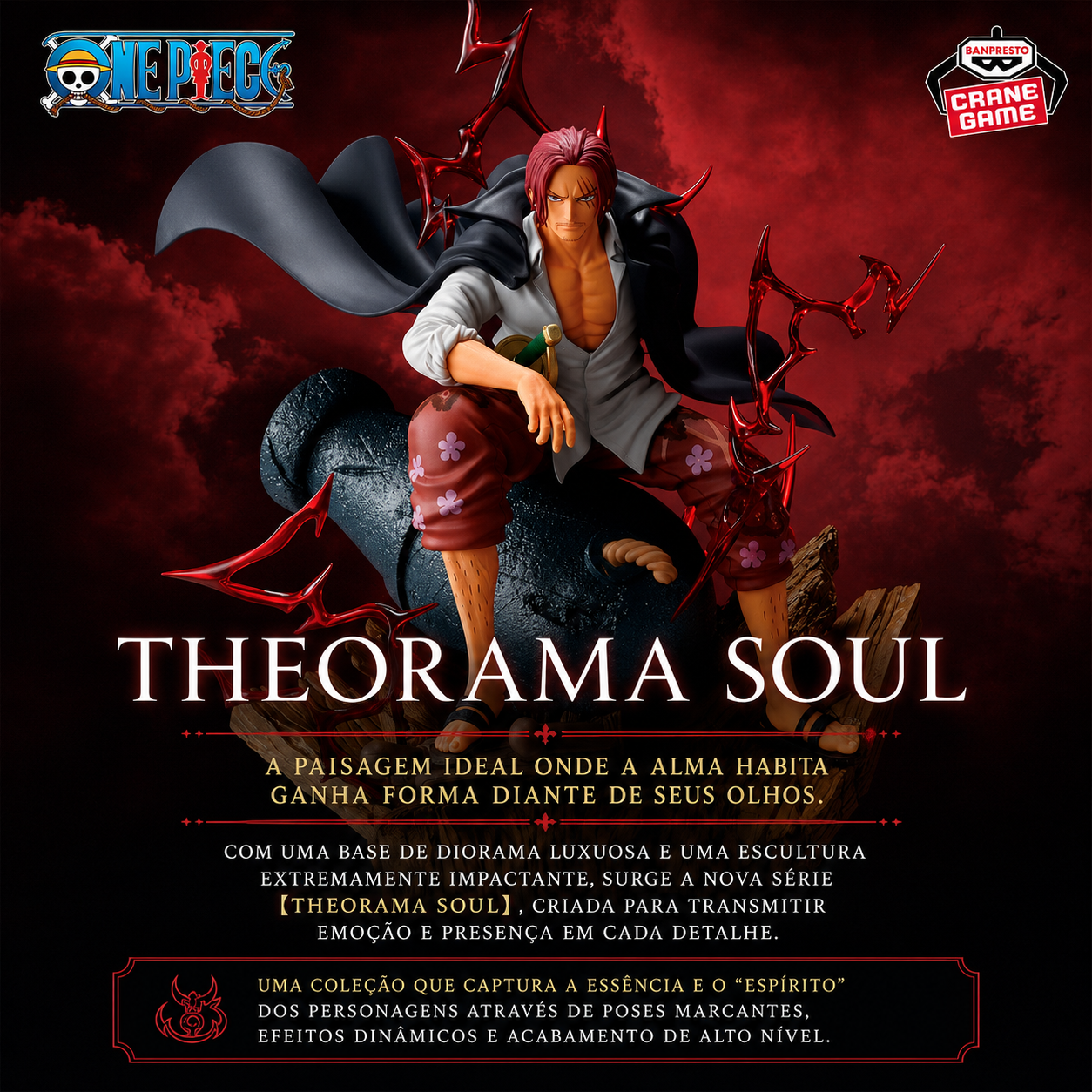 Action Figure Shanks – One Piece THEORAMA SOUL Banpresto – Original do Japão