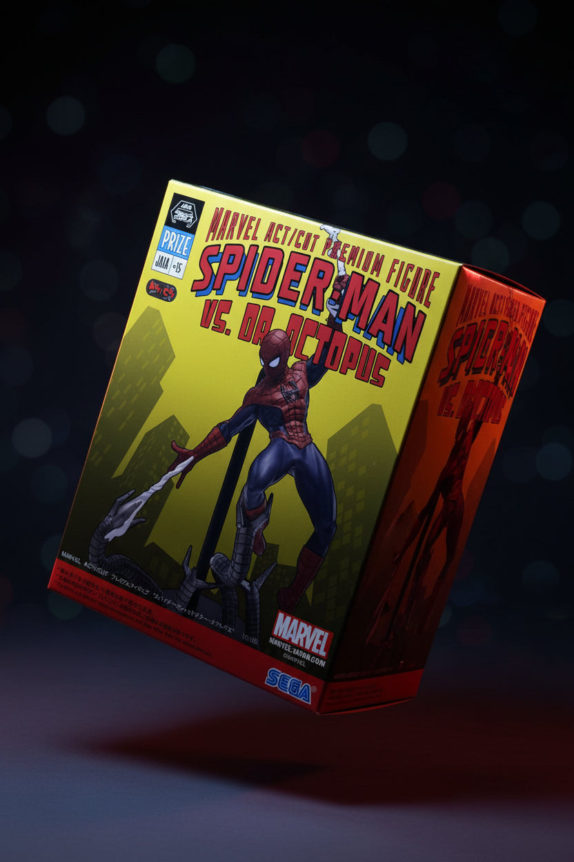 Action Figure Spider-Man vs Doctor Octopus – Marvel Comics ACT/CUT Premium Figure SEGA – Original do Japão