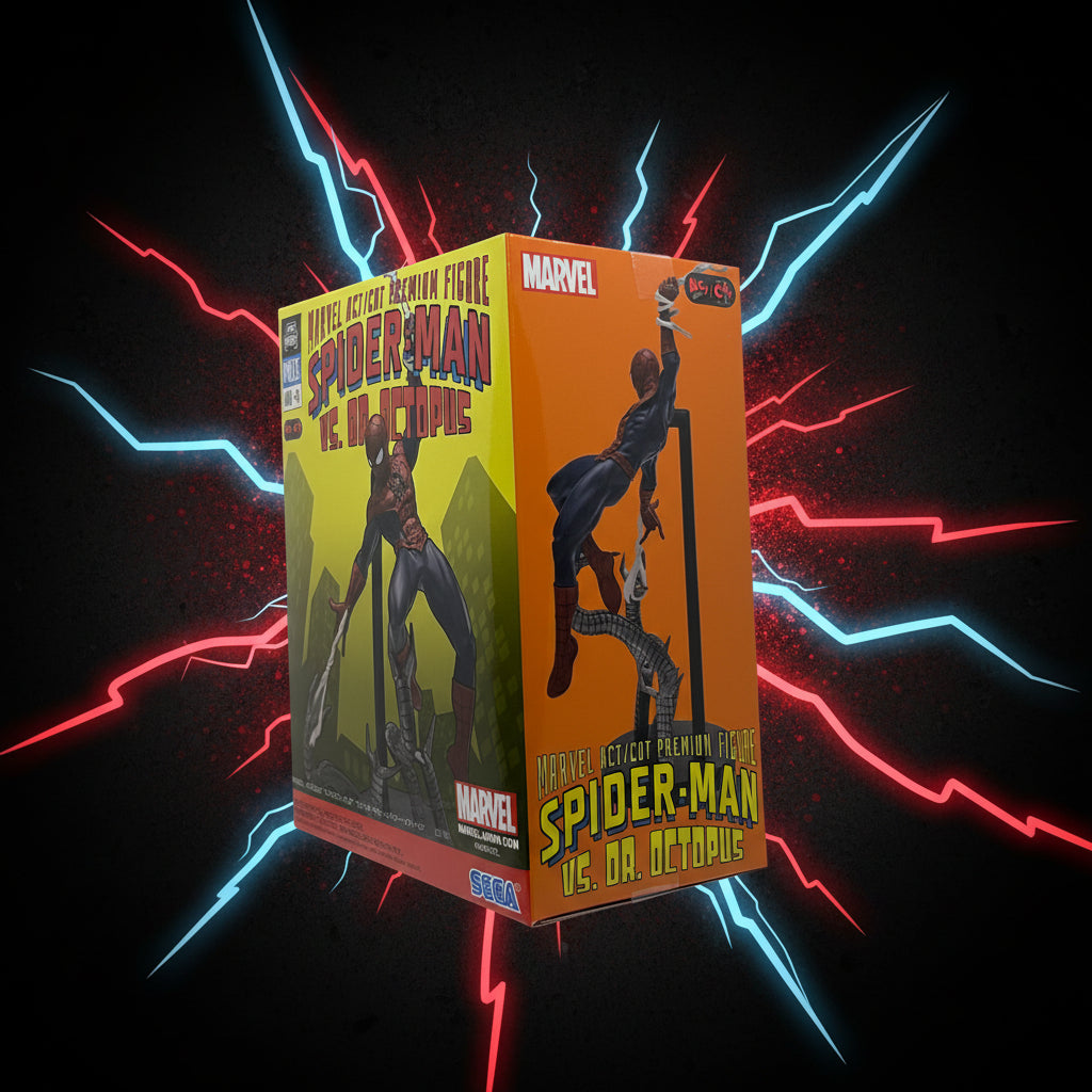 Action Figure Spider-Man vs Doctor Octopus – Marvel Comics ACT/CUT Premium Figure SEGA – Original do Japão