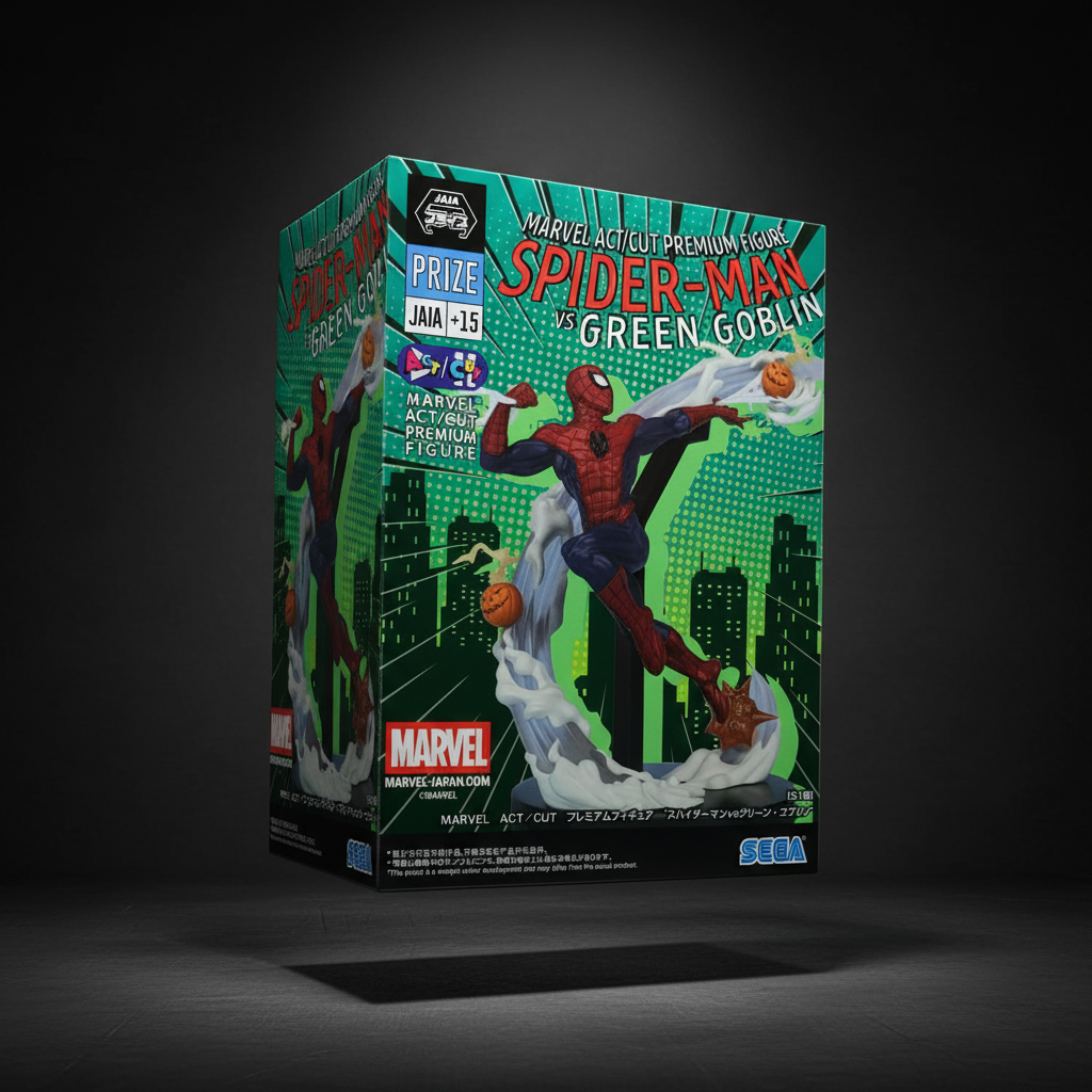 Action Figure Spider-Man vs Green Goblin – Marvel Comics ACT/CUT Premium Figure SEGA – Original do Japão