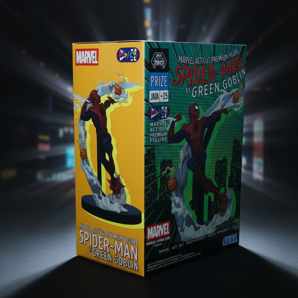 Action Figure Spider-Man vs Green Goblin – Marvel Comics ACT/CUT Premium Figure SEGA – Original do Japão