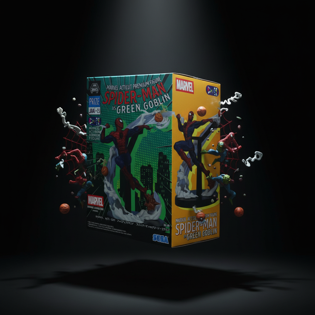 Action Figure Spider-Man vs Green Goblin – Marvel Comics ACT/CUT Premium Figure SEGA – Original do Japão