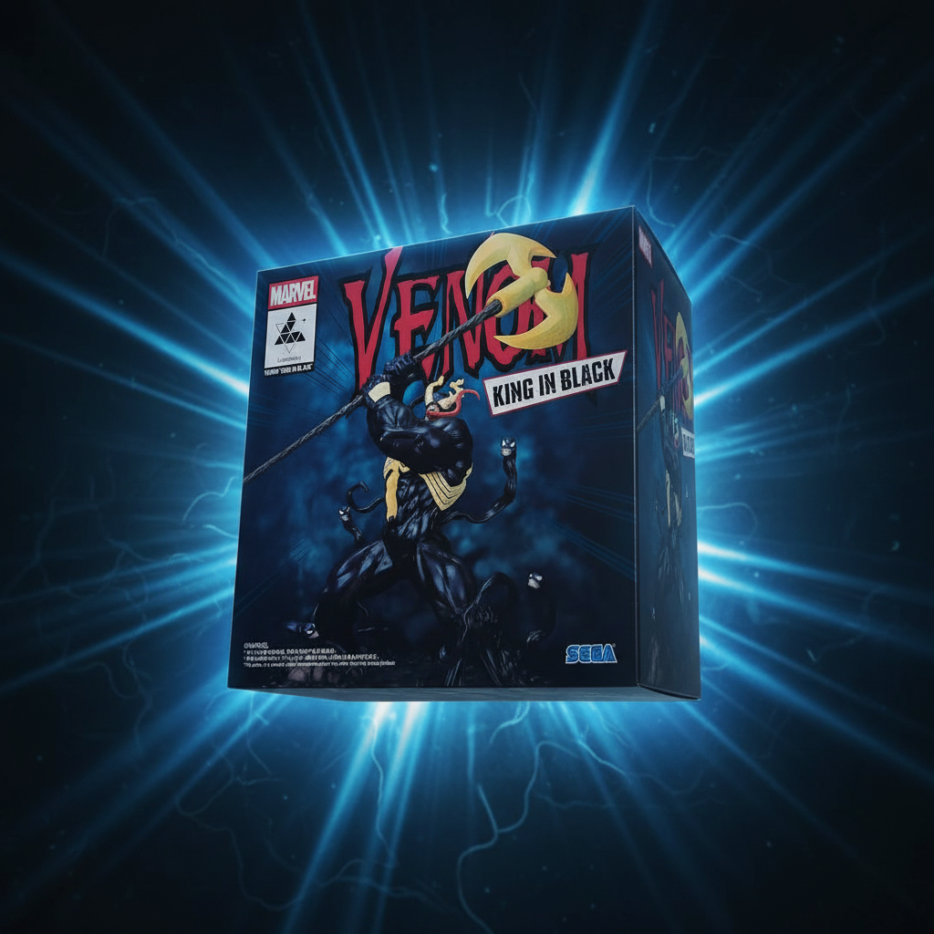 Action Figure Venom King in Black – Marvel Comics Luminasta SEGA – Original do Japão