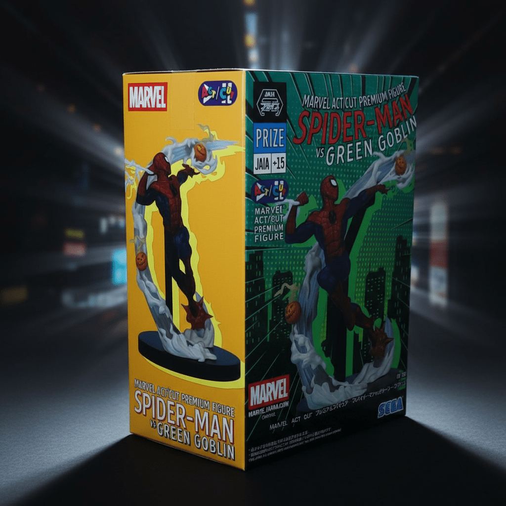 Action Figure Spider-Man vs Green Goblin – Marvel Comics ACT/CUT Premium Figure SEGA – Original do Japão - Shoppingnetjapan