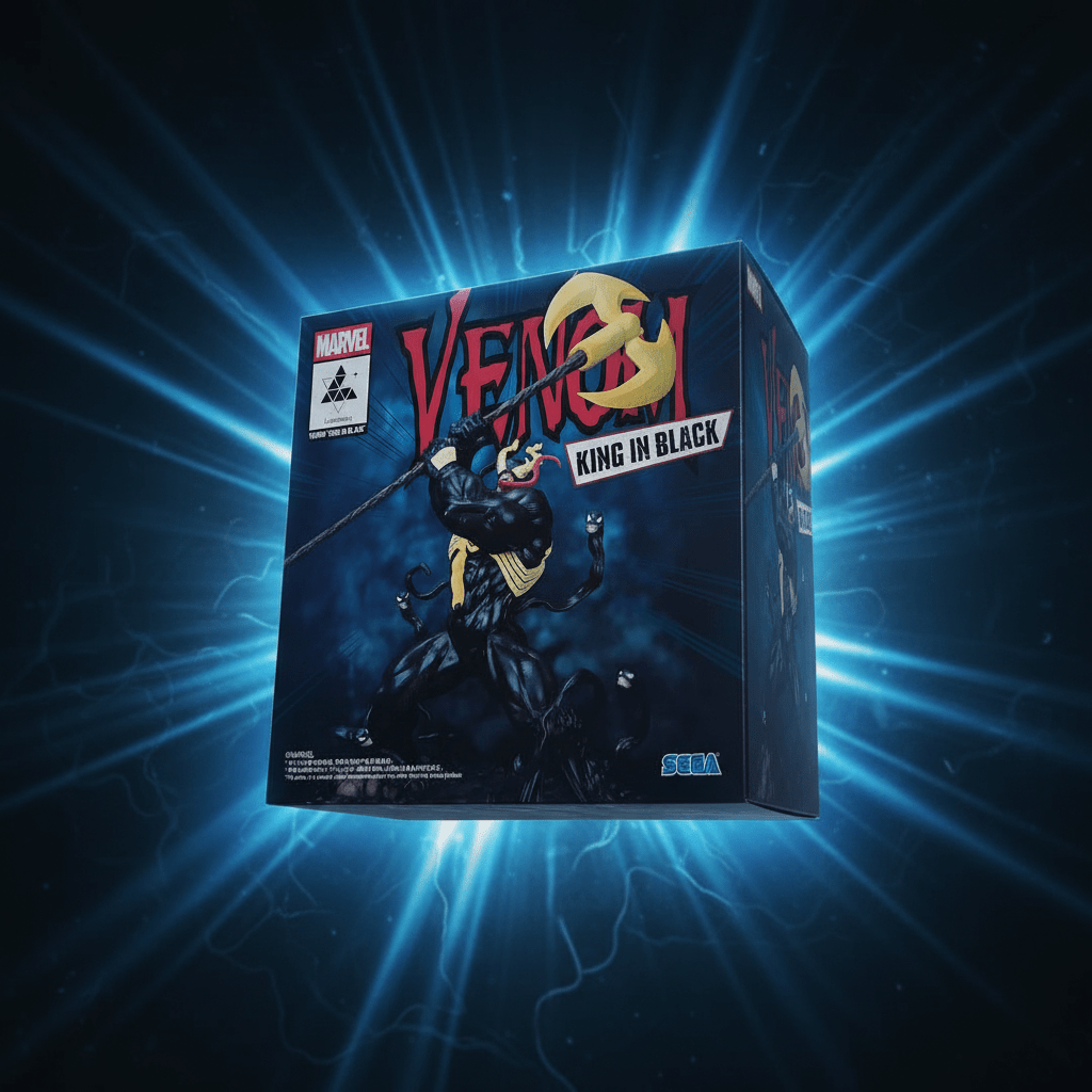 Action Figure Venom King in Black – Marvel Comics Luminasta SEGA – Original do Japão - Shoppingnetjapan